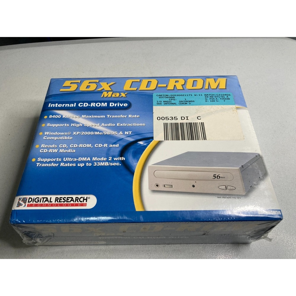Digital Research Technologies 56x Max Internal CD ROM Drive CD CD ROM CD R CD RW